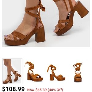 Steve Madden Rydley Platform Block Heel size 7